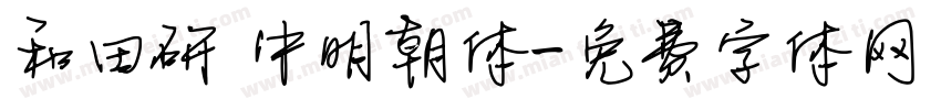 和田研 中明朝体字体转换